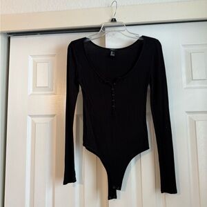 Black Long Sleeve Bodysuit